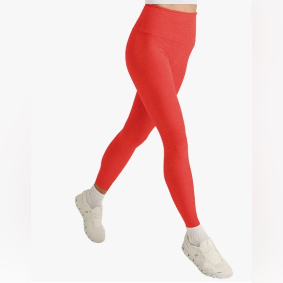 Beyond Yoga Spacedye Caught in the Midi High Waisted Legging Red Heather Large - Picture 2 of 10